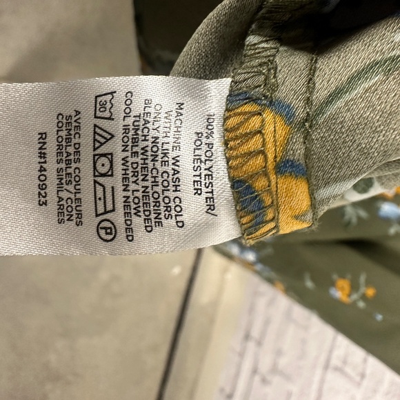 LOFT Floral Midi Wrap Dress – Olive Green - Picture 12 of 12